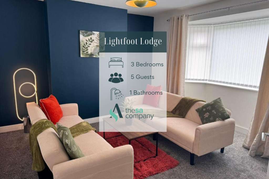 Lightfoot Lodge TSAC | 3 Bedrooms | Wifi, Hartlepool